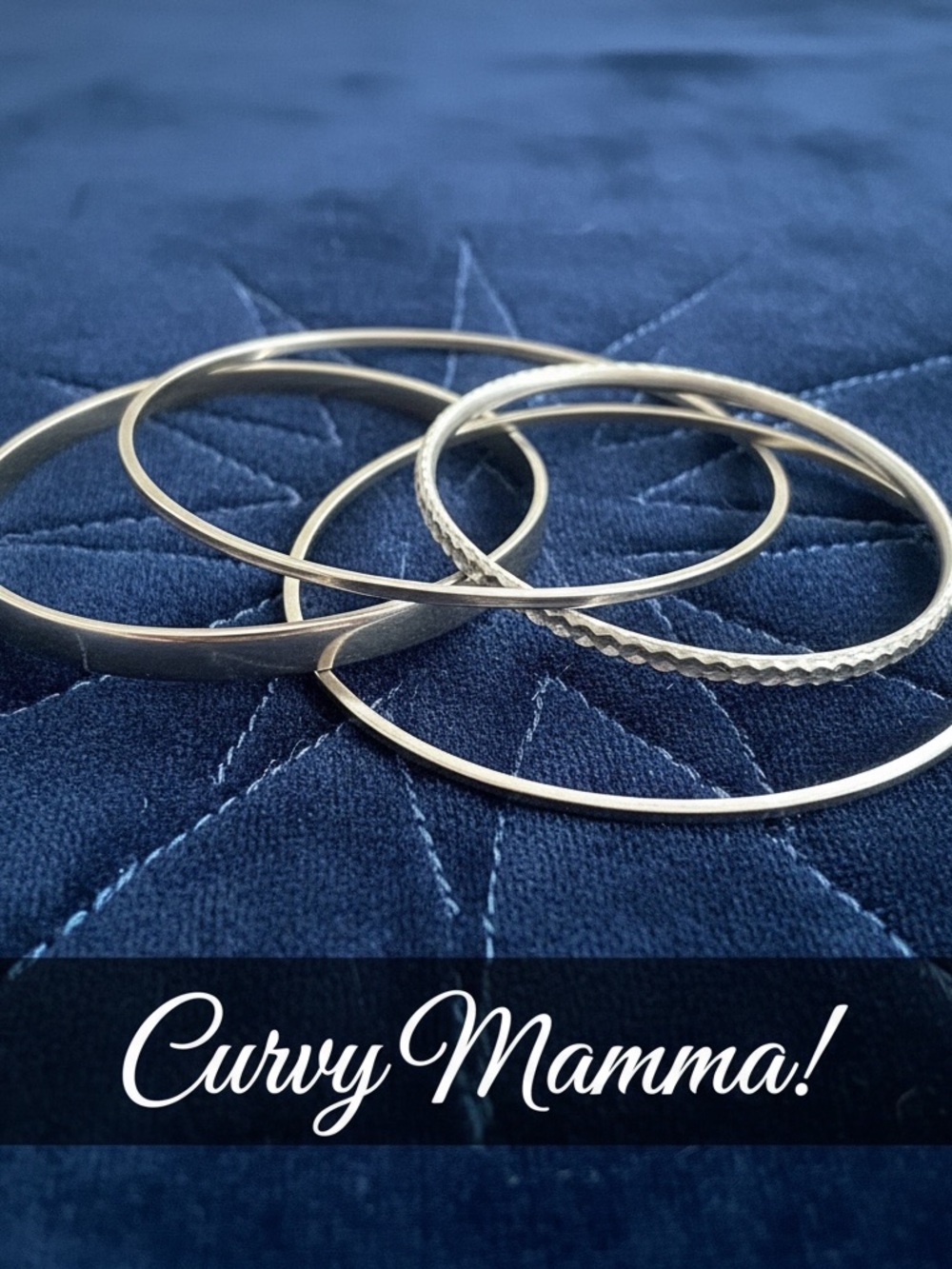 Set of 5- Classic Silver Tone Bangle Bracelet Set